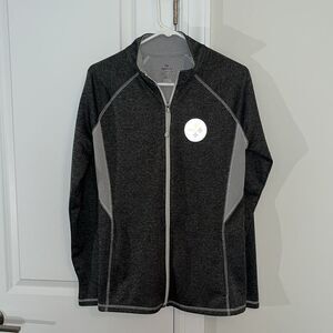 Women’s Gray 2 tone Pittsburgh Steelers full zipper sweatshirt running jacket L